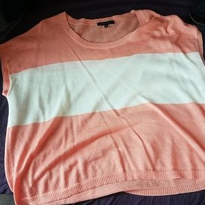Salmon and cream sweater